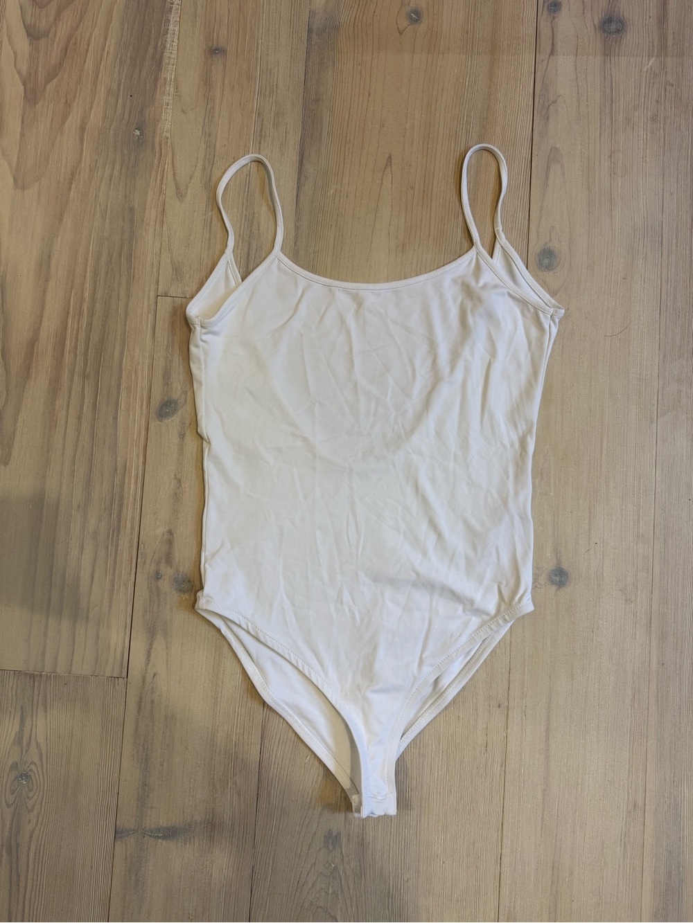 Zara white Spaghetti-Strap thong Bodysuit - New!